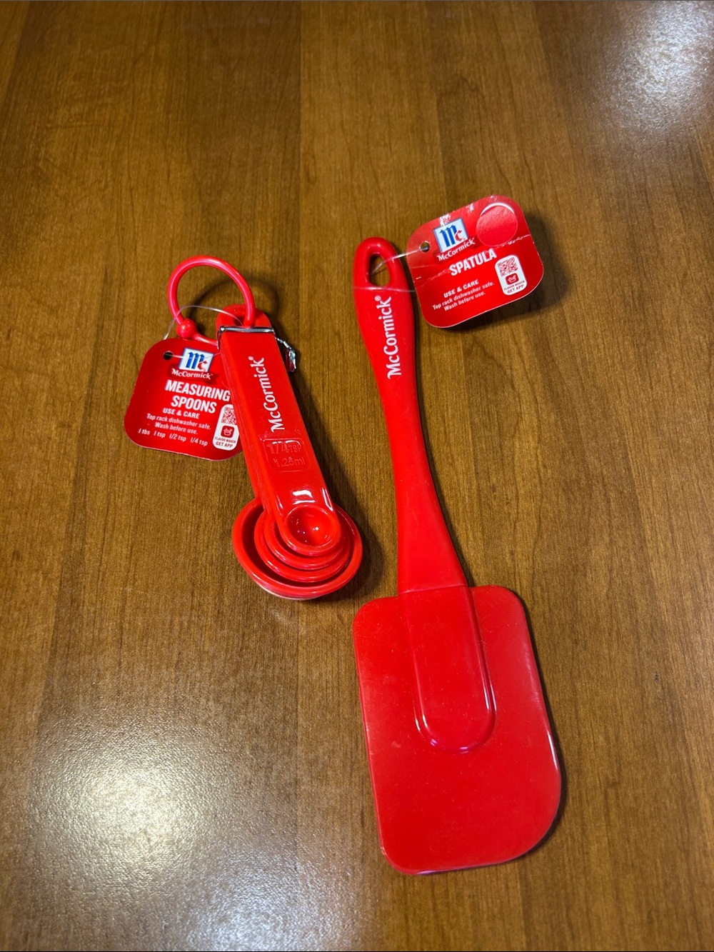 McCormick Red Silicone Spatula and Measuring Spoon Set